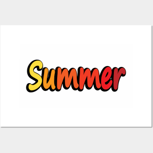 Summer text design Posters and Art